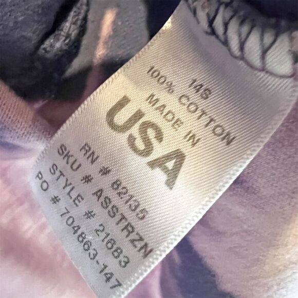 Fresh Produce Women's Purple Tie Dye Long Sleeve Art to Wear Top XL Bohemian - Picture 4 of 7